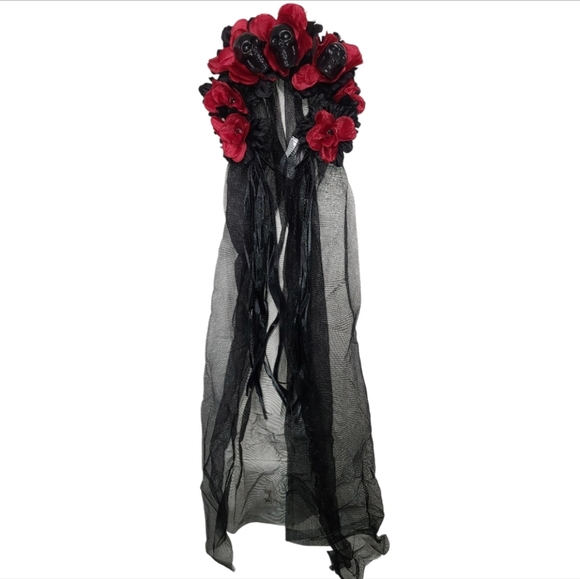 3D Skeleton Rose Cosplay Costume with added Skull Rose Vail Women M - Picture 2 of 8